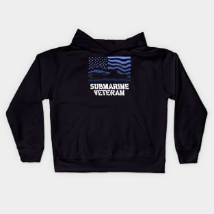 Submarine veteran USA American hero veterans day Kids Hoodie